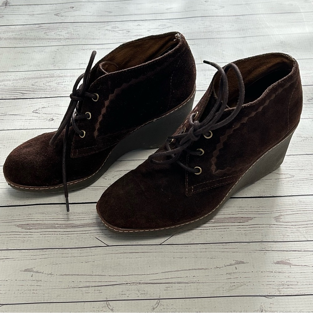 Naturalizer Suede Wedge Boots